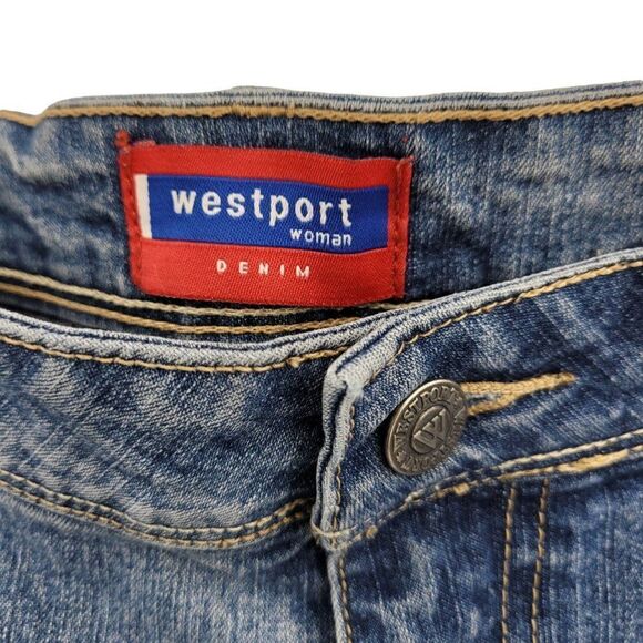 Vintage 90's Westport High-rise Wide Leg Jeans 20W Embordered Stonewash Hippy - Picture 15 of 15